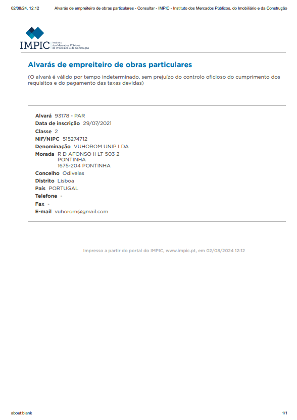 Placeholder para licença da Vuhorom